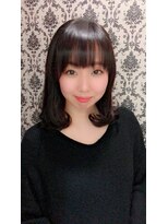 ヘアーアンドネイルアールエイチ(hair&nail RH) 《美髪☆暗髪ブラックラベンダー》大人上品 小顔カットセミディ