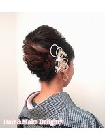 ヘアーアンドメイク ディライト(Hair&Make Delight)&nbsp;ショートをロングのアップ風に