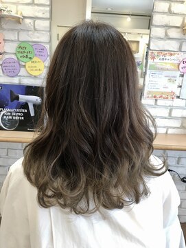 マイロヘアー 外ハネミックス巻き×グラデーションカラー