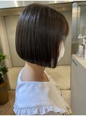 地毛風ストレート×縮毛ボブ×前下がりボブ×前髪あり×ボブ縮毛