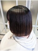 酸性ストレートでほんのり内巻きボブ/ツヤ髪スタイル/池袋