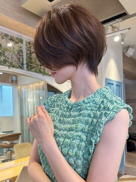 ロンド ストラーダ 心斎橋(Lond strada) ショート×ハイライト白髪ぼかし×マチルダボブ[心斎橋]