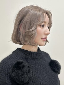 アルファバイオリカ(ALPHA by ORIKA) ハイトーンボブと透明感グレージュ