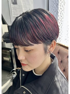 エマ(emma) <耳かけショート×アンブレラカラー×レッド>