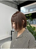 ぷつっとボブにまろやかオレンジ