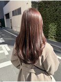 レイヤーカット×チェリーブラウン