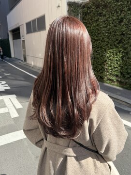 ジーナ 新宿(Zina) レイヤーカット×チェリーブラウン