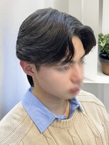 ビッケメンズヘア(Vicke Men's hair)&nbsp;フェザーパーマセンターパートダウンパーマニュアンスパーマ韓国