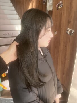 アヴァンス 天王寺店(AVANCE.) オリーブブラック×透明感カラー