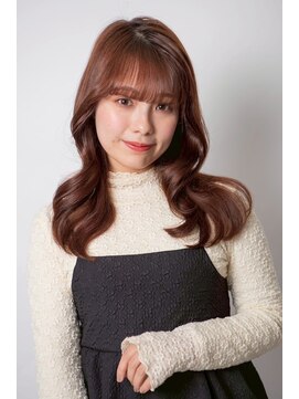 ルフュージュ バイ プロデュース 相模大野店(Refuge by Produce) レイヤーカット/韓国風巻き/アプリコットベージュ