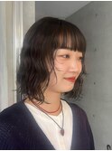 ボブパーマ/地毛風カラー