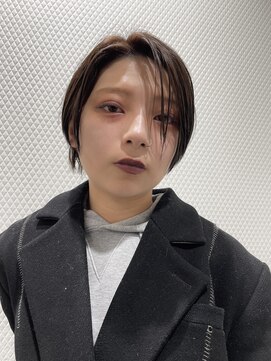 エアー 青山(AIR) ハンサムショートダークブラウン小顔カット