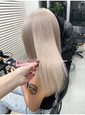 #ホワイトブロンド#レイヤーロング #ダブルカラー #ハイトーン