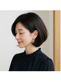 大人エレガント内巻きボブ　20代 30代 40代 50代 60代　髪質改善