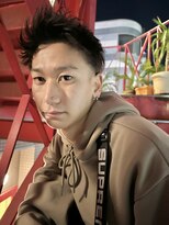 ロミーオム 本厚木(ROMMY. Homme)&nbsp;刈り上げツーブロック束感アップバングショートメンズヘア