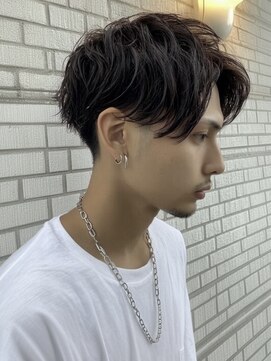 ネハス ナガオカ(nehus.nagaoka) パーマ/サーフカール/スパイキーショート/ブルーブラック