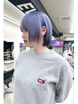 ヒビヲ 天神警固(HIBIO) 顔周りレイヤーカットダブルカラーケアブリーチレイヤーボブ