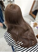 ブリーチなしダブルカラーの透明感ベージュ