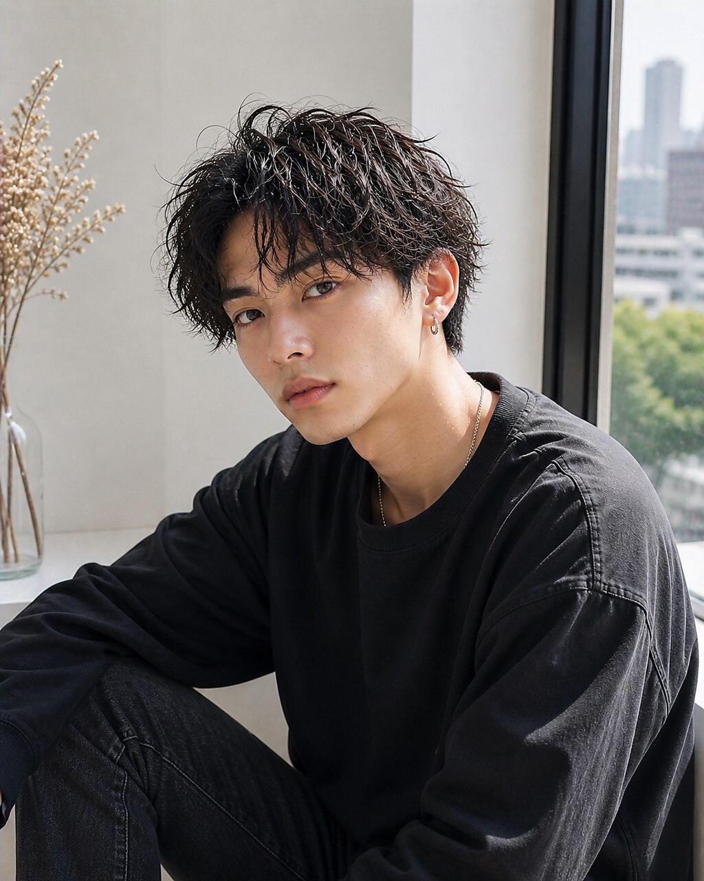 【メンズ人気No.3】カット＋デザインパーマ＋トリートメント　\　11.000