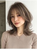 ミディアムレイヤー×白髪ぼかしカラー30代40代50代60代