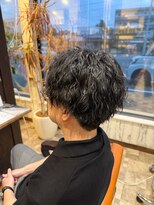 ゴデーレ(GODERE) 波巻きパーママッシュ韓国黒髪ニュアンスパーマメンズカット