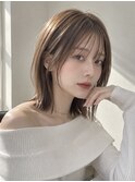 【NOA】韓国風ミディアムボブ顔まわりレイヤーシースルーバング