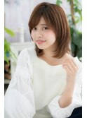 斜めバング×前下がり♪アシンメトリーウルフミディアムa