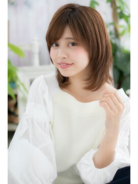 ミック 日暮里店(miq) 斜めバング×前下がり♪アシンメトリーウルフミディアムa