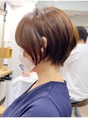 30代40代50代・大人ショートボブ・白髪ぼかし・小顔カットBISA