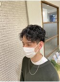 メンズパーマ／波巻きパーマ