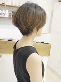大人可愛い/小顔カット/マッシュショート/ショートボブ/アッシュ