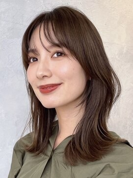 ノイ(noi) 顔周りレイヤーカットくびれヘアミルクティーベージュカラー