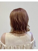 リズヘアー(RIZZ hair)&nbsp;ピンクベージュ_くびれ切りっぱなし◯ダブルカラー_柳田佑樹