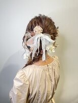 ファースト 郡山店(first)&nbsp;編みおろしアレンジ/グレージュカラー/30代40代50代