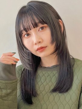 ガーデン 銀座(GARDEN) 顔まわりレイヤー/くびれヘア/イメチェン/アプリコットオレンジ