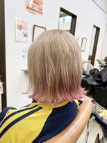 ソワンドゥブレス 大日店 (soin de brace)&nbsp;#イメチェンカット×ベージュ×ピンク裾カラー