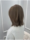 (銀座)　くびれボブ　ブリーチ　グレージュ