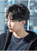 【alpha 新宿】センターパート×フェザーパーマ