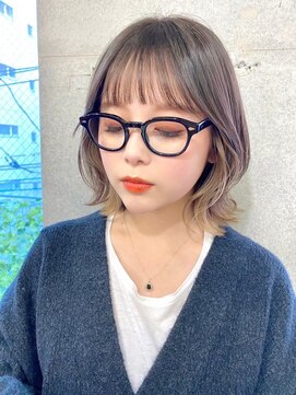 シエルバイアフロート(ciel by afloat) >>くびれボブ×ぱっつん前髪カット似合わせ顔周りカット
