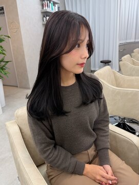 オムニス 表参道(Omnis) 暗髪透明感グレージュカラー美髪ワンカールレイヤーミディアム