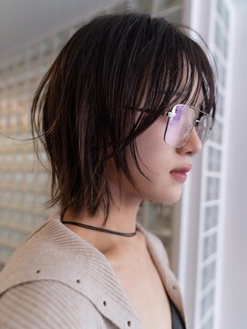 スミス 上野(smith) レイヤーカットハッシュカット顔まわりミディアムロング