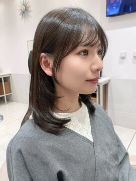 ピークアブー アヴェダ ギンザシックス(PEEK-A-BOO AVEDA GINZASIX) 【顔まわりデザイン】顔まわりレイヤー 前髪あり ◆