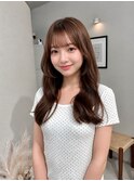 【透明感ブラウン】顔まわりレイヤー×柔らかロング
