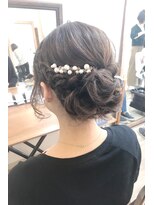 ロカット サロン(Roquat Salon)&nbsp;編み込みアップヘアアレンジ 【ヘアメイク 立川/ 立川南/立川】