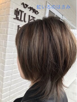 ヘア デザイン 虹いろのはさみ ウルフカット