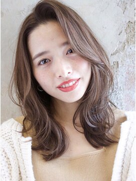 アフロート ルヴア(AFLOAT RUVUA) イルミナカラー【ヌーディベージュの色気レイヤーかきあげヘア】