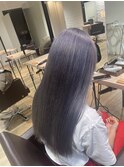 くびれヘアアプリコットオレンジ夏ハイライトカラー