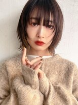 ベイルーム(BAYROOM by HONEY omotesando)&nbsp;大人可愛い20代30代40代姫カットレイヤーショート×ラテベージュ