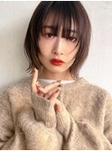 大人可愛い20代30代40代姫カットレイヤーショート×ラテベージュ