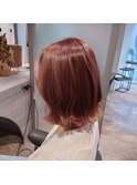 20代30代大人かわいいモカベージュナチュラルボブ外ハネ